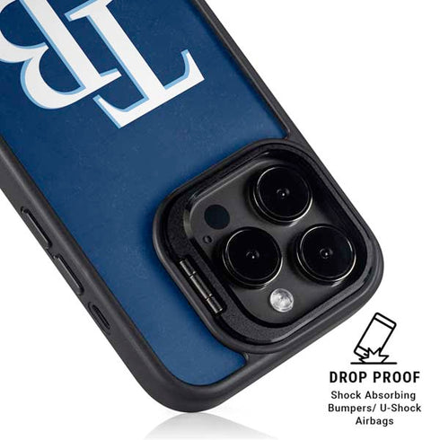 MLB Tampa Bay Rays - Solid Distressed iPhone 14 Pro Kickstand Case